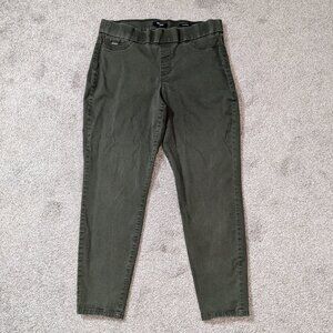 NINE WEST Heidi Pull-On High Rise Pants Jeggings; Dark Olive Green; Size 16